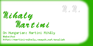 mihaly martini business card